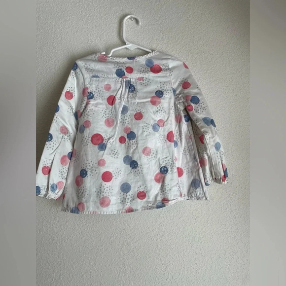 Gymboree toddler girls long sleeve lined woven bubbles with stars shirt size 4 - Picture 3 of 4